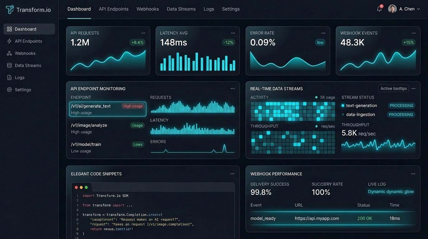 API & Webhooks Direct Interface