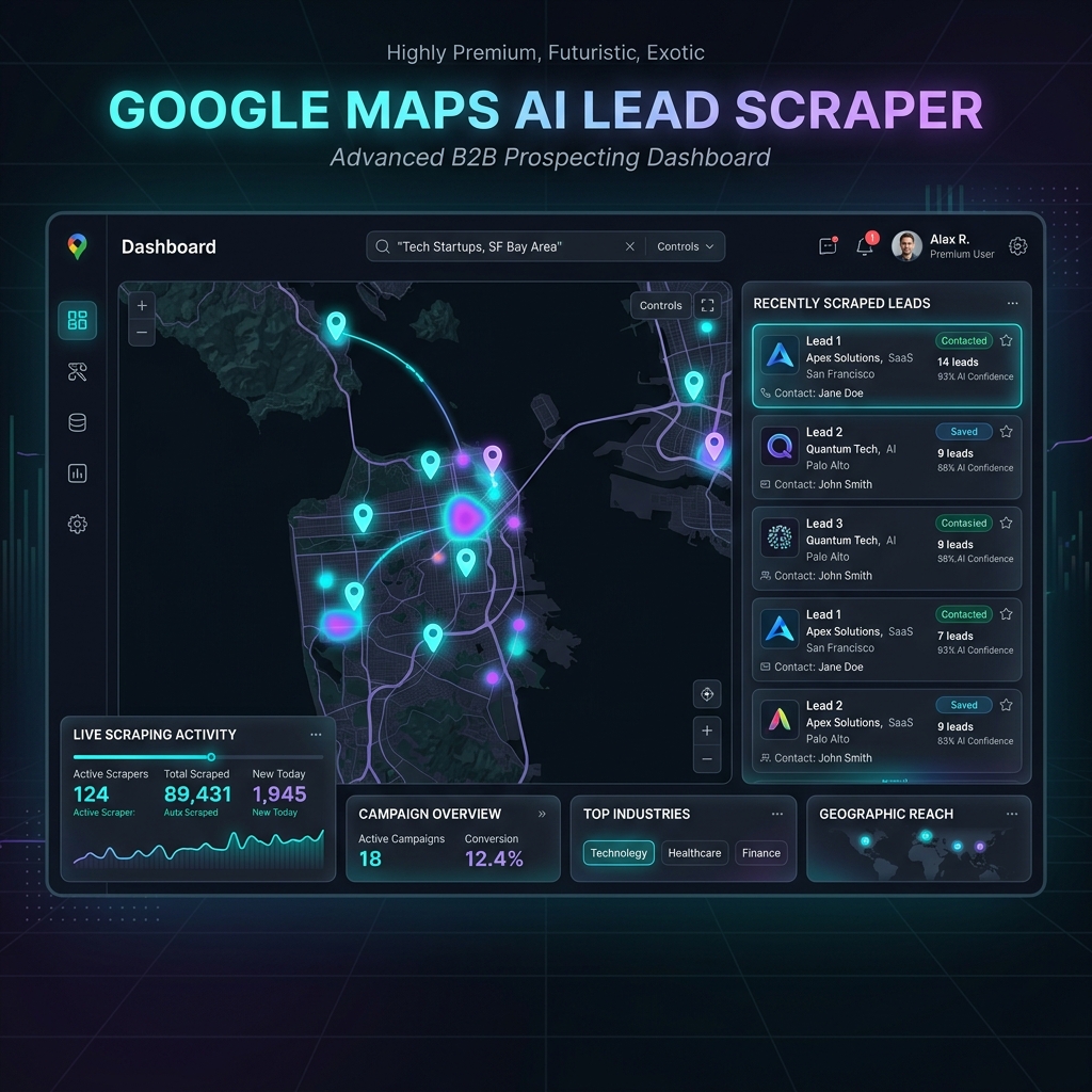 Google Maps AI Lead Scraper Dashboard