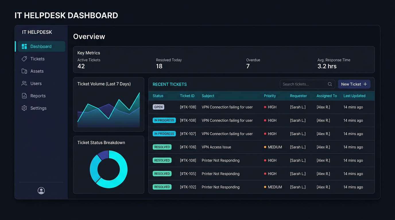 IT Helpdesk Dashboard